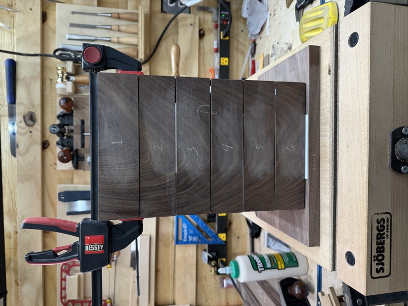 Walnut Jewelry Cabinet in progress, photo 1