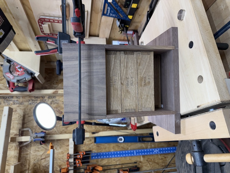 Walnut Jewelry Cabinet in progress, photo 3