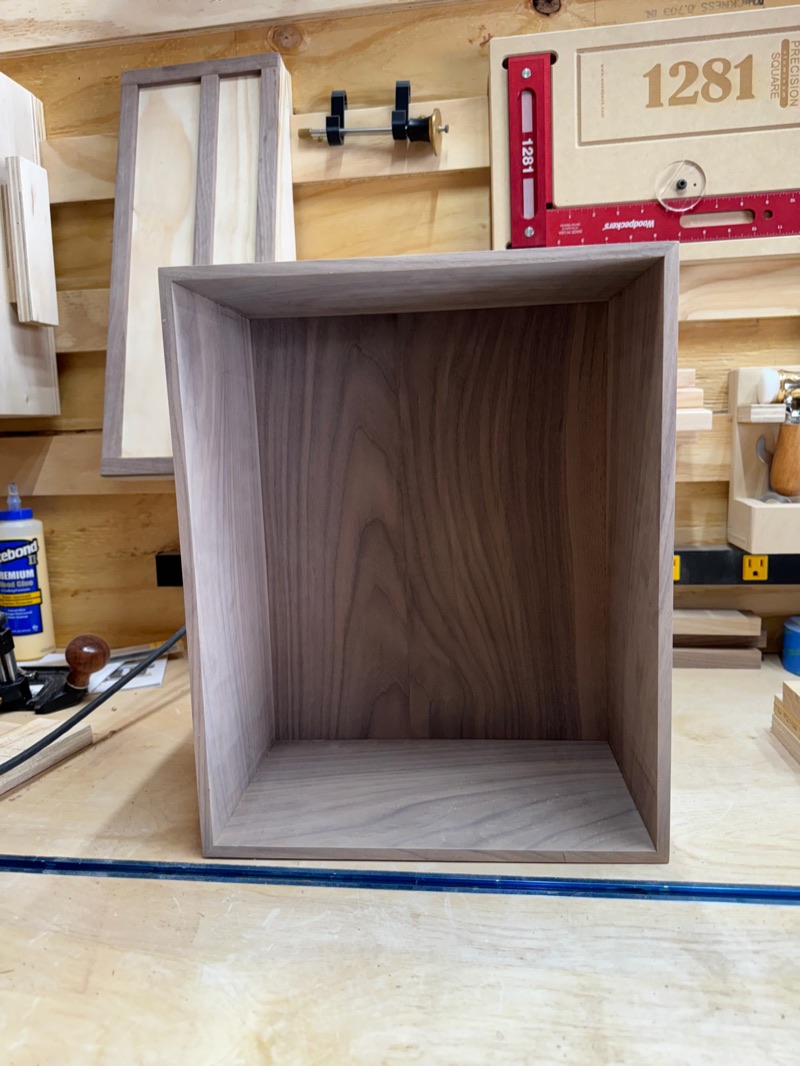 Walnut Key Cabinet in progress, photo 4