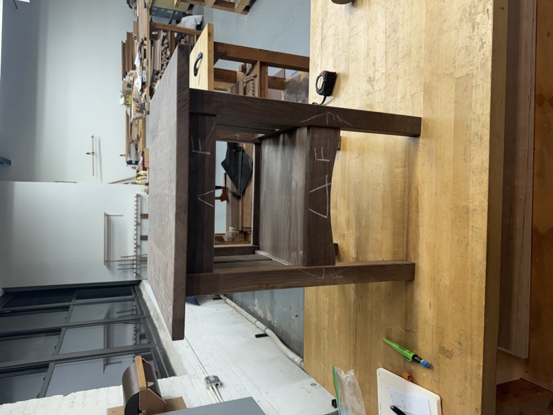 Mission Side Table in progress, photo 3